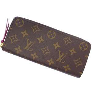Louis Vuitton Monogram Clemence Long Wallet Fuchsia Pink